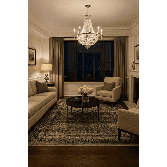 Crafters & Weavers Tibet Soft Washable Non Slip Area Rug (5.7' x 7.8')