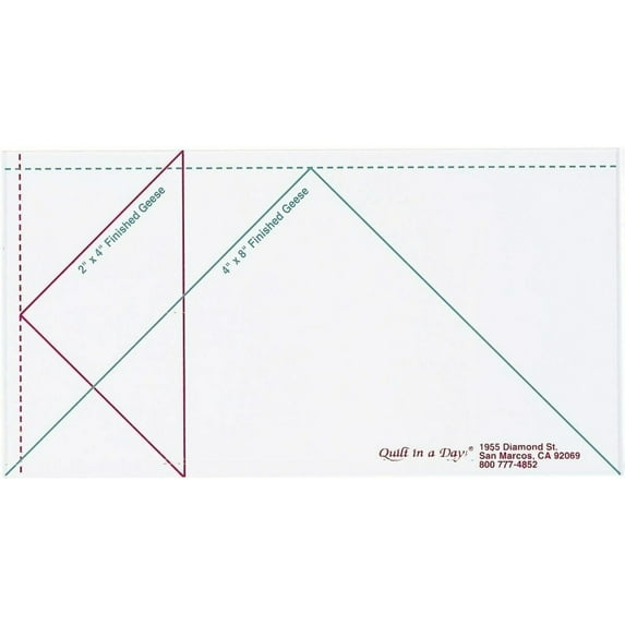 Crafters Workshop Quilt in a Day Flying Geese Ruler, Large