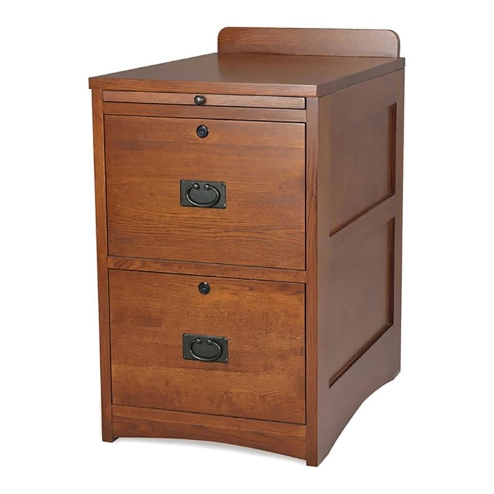 Cherry Wood Lockable 2-Drawer Legal Size File Cabinet