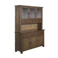 thumbnail image 1 of Crafters and Weavers Arts and Crafts 6-Drawer Solid Wood China Cabinet in Walnut, 1 of 3