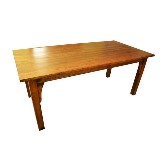 Crafters and Weavers Arts and Crafts Solid Wood Dining Table in Walnut
