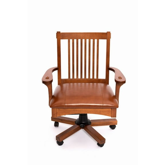 Crafters and Weavers Arts and Crafts Wood Office Chair in Oak