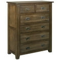 thumbnail image 1 of Crafters and Weavers Craftsman Mission 6-Drawer Solid Wood Dresser in Walnut, 1 of 3