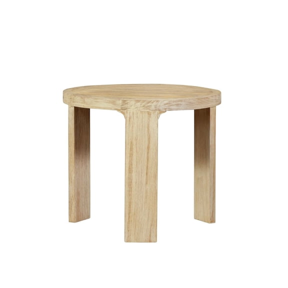 Crafters and Weavers Eclipse Outdoor Solid Teak Wood Natural Look End Table