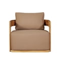 thumbnail image 1 of Crafters and Weavers Eclipse Outdoor Solid Teak Wood Revolving Chair in Brown, 1 of 5