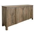 thumbnail image 1 of Crafters and Weavers Lotus Rustic Modern 4 Door Multi Purpose Console in Brown, 1 of 4