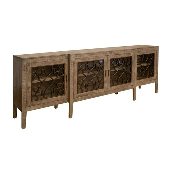 Crafters and Weavers Mandala Solid Wood 107" Console Table / TV Stand