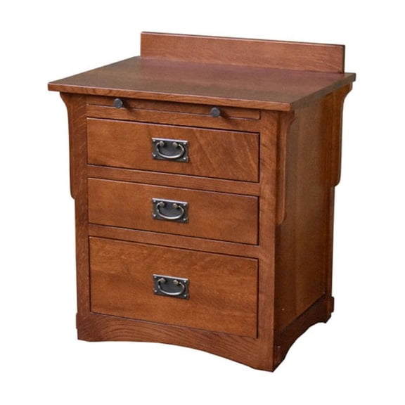 Crafters and Weavers Mission Crofter 3 Drawer Nightstand - Michael's Cherry