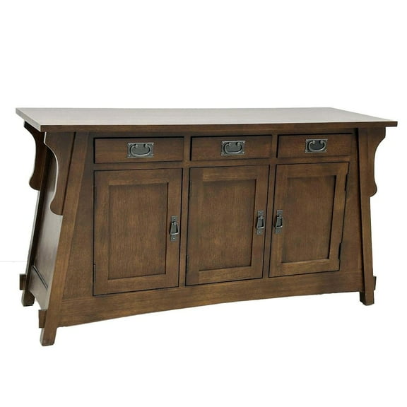 Crafters and Weavers Mission Oak Crofter Console Cabinet - Michael's Cherry - 55" - Walnut