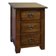 thumbnail image 1 of Crafters and Weavers Mission Quarter Sawn Oak 3-Drawer Nightstand in Walnut, 1 of 3
