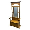 thumbnail image 1 of Crafters and Weavers Oak Hall Tree with Storage Trunk in Cherry, 1 of 3