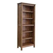Crafters and Weavers Venus Solid Mango Wood Bookcase in Brown
