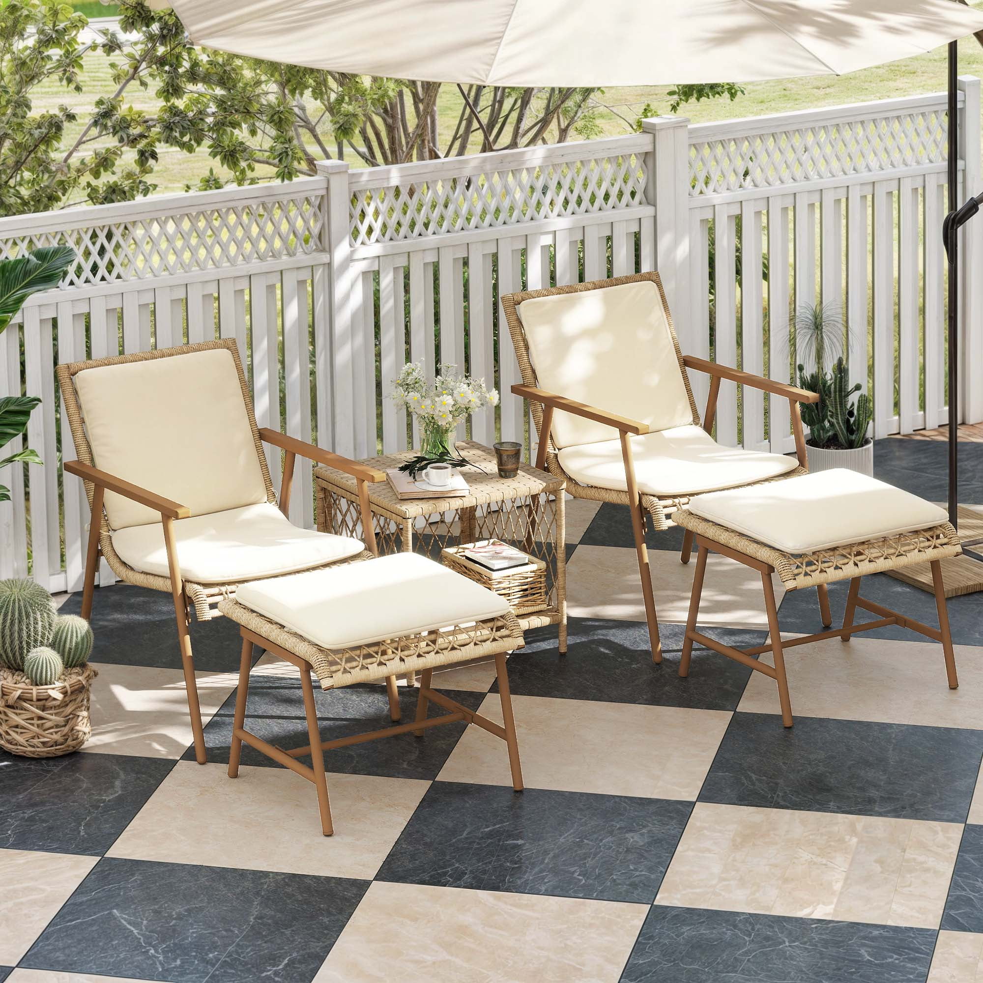 Bistro Set Ottoman