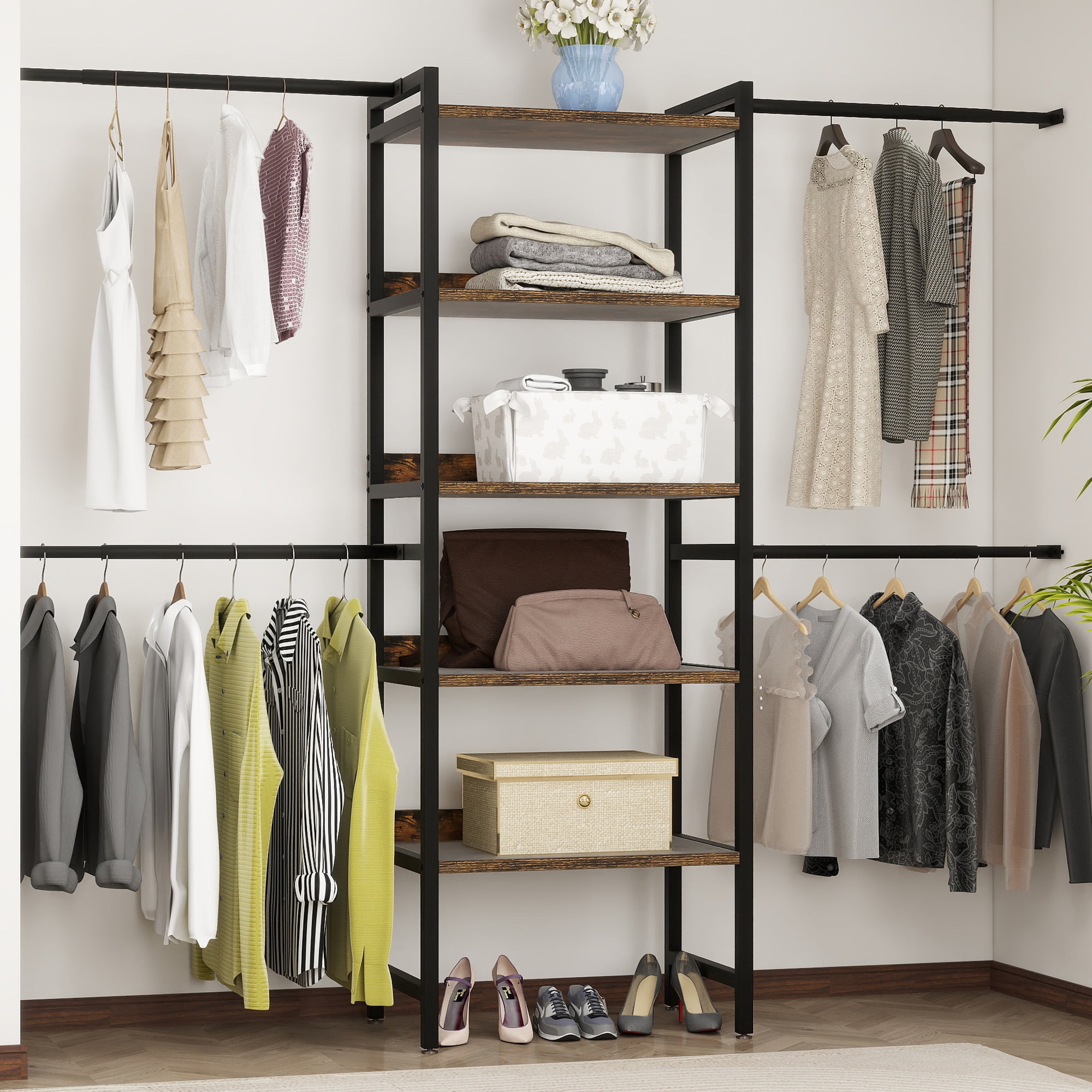 Craftian 5 Tier Closet Organizer System Walk In Closet Organizer with