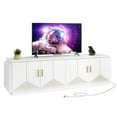 Craftian TV Stands for 75 inch TV w/Power Outlet, Modern Entertainment