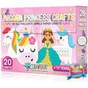 Craftikit  20 Award-Winning Princess & Unicorn Crafts for Kids Ages 3-10 Years, All-Inclusive Toddler Arts and Craft Kits for Kids, Fun Toddler Craft Box for Girls in Preschool