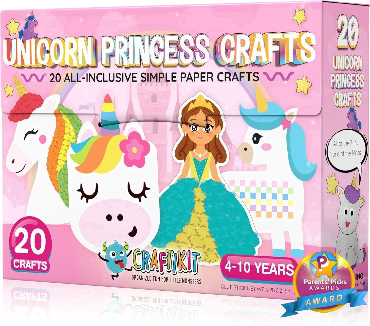 Craftikit Princess and Unicorn Arts and Crafts Kit Ages 3 to 10 20 Piece
