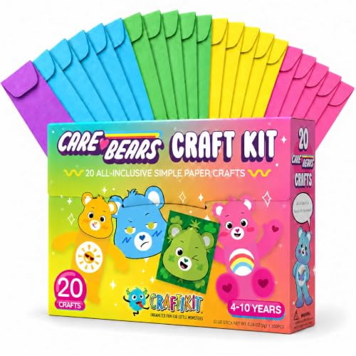Craftikit Care Bears Arts & Crafts Kit for Kids Ages 3-10, 20 Projects