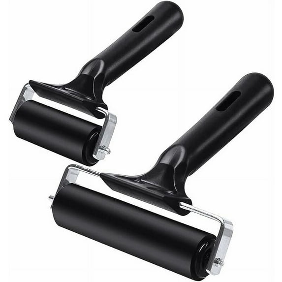 Crafting Companion: Solid Rubber Roller Brayer For Art & Crafts, Smooth-Surface Ink Paint Block Stamping Tools For Printing, Painting, And More, Easy To Grip For Precise Control,