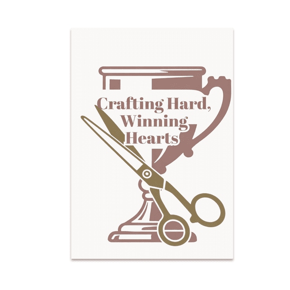 Crafting Hard Winning Hearts Wall Art - Crafting Enthusiast - 13x19 Poster Print