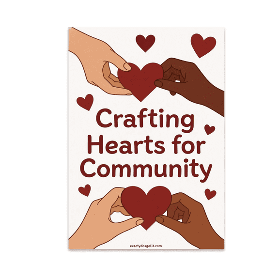 Crafting Hearts for Community - Craft Enthusiast - 13x19 Poster Print