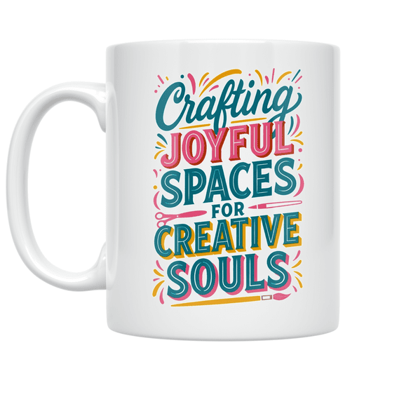 Crafting Joyful Spaces for Creative Souls - Creative Decor Enthusiast - 11 oz Ceramic Coffee Mug