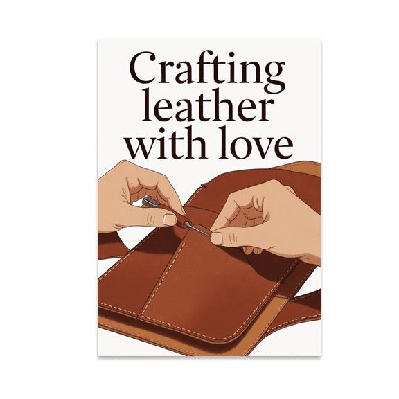 Crafting Leather with Love - Leather Enthusiast - 13x19 Poster Print