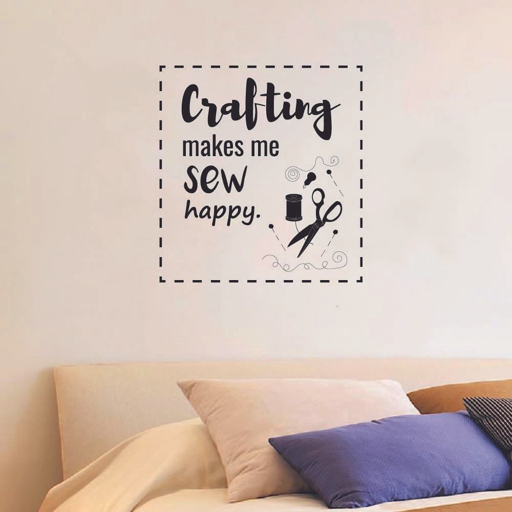 Crafting Makes Me Sew Happy Sewing Hobby Sewing Quotes Quote Vinyl Crafting Makes Me Sew Happy Sewing Hobby Sewing Quotes Quote Vinyl