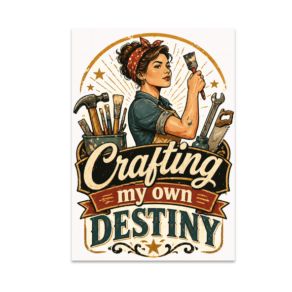 Crafting My Own Destiny Wall Art - DIY Enthusiast - 13x19 Poster Print