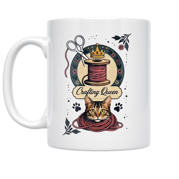 Crafting Queen - Sewing Enthusiast - 11 oz Ceramic Coffee Mug