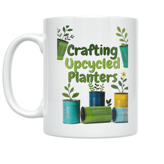 Crafting Upcycled Planters - Eco-Conscious Crafters - 11 oz Ceramic Coffee Mug