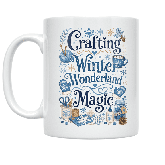 Crafting Winter Wonderland Magic - Craft Enthusiast - 11 oz Ceramic Coffee Mug