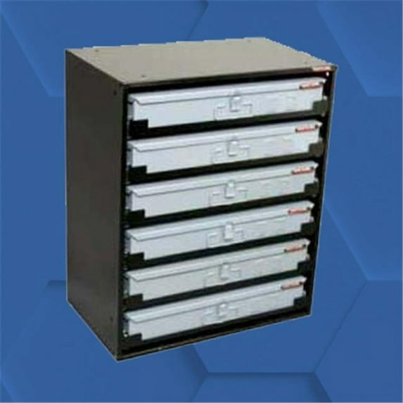 Craftline 6-Drawer Heavy Duty Metal Sliding Rack Cabinet Black