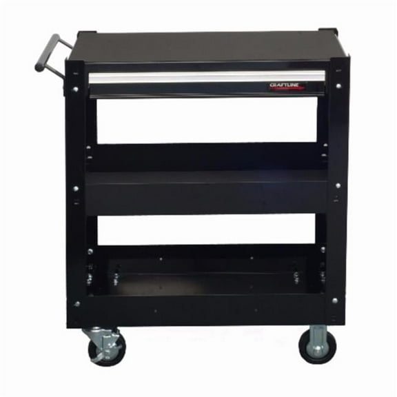 Craftline Metal 3 Shelf Cart with Drawer