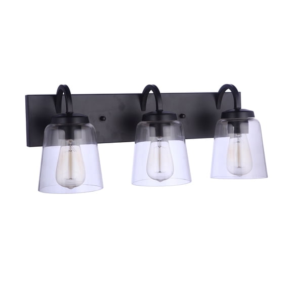 Elsa 3 - Light Flat Black Black Incandescent Glass And Steel Wall Sconce