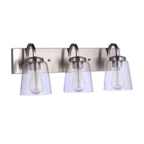 Elsa 3 - Light Brushed Polished Nickel/Silver Incandescent Glass And Steel Wall Sconce