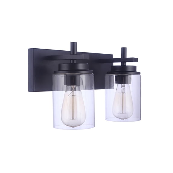 Reeves 2 - Light Flat Black Black Incandescent Glass And Steel