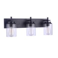 thumbnail image 1 of Reeves 3 - Light Flat Black Black Incandescent Glass And Steel, 1 of 7