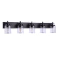 thumbnail image 1 of Reeves 5 - Light Flat Black Black Incandescent Glass And Steel Wall Sconce, 1 of 4