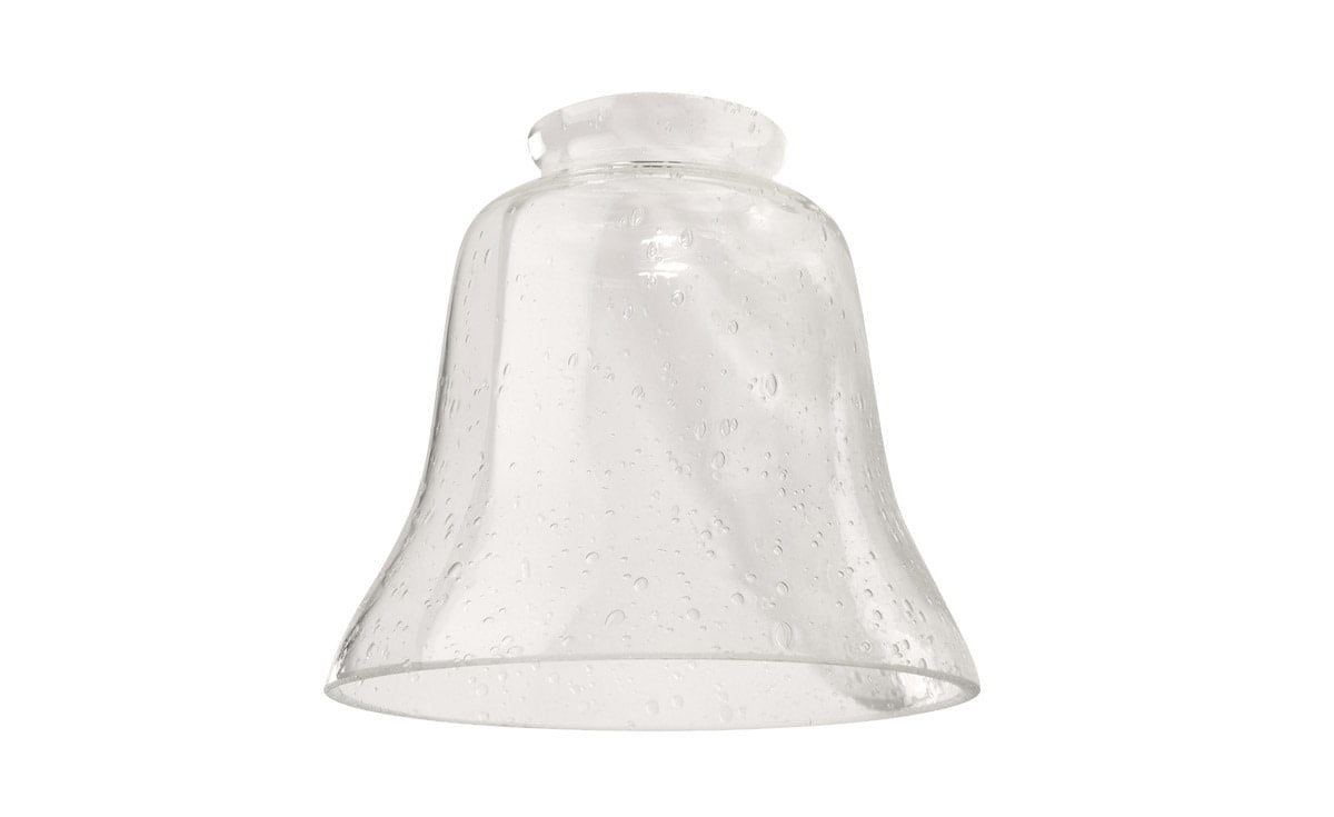 Clear Seeded Glass Bell Shaped Fan Light Shade