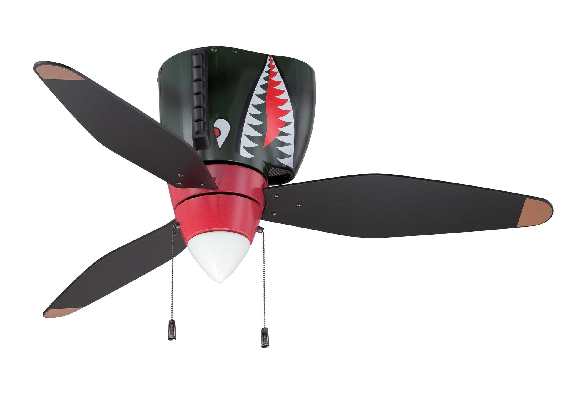 Craftmade  48" WarPlanes Ceiling Fan - Black & Red - 48