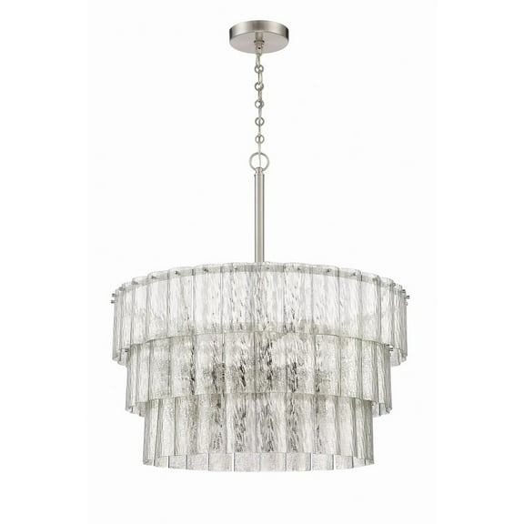 Craftmade 48690 Museo 12 Light 29-1/2" Wide Drum Chandelier - Nickel