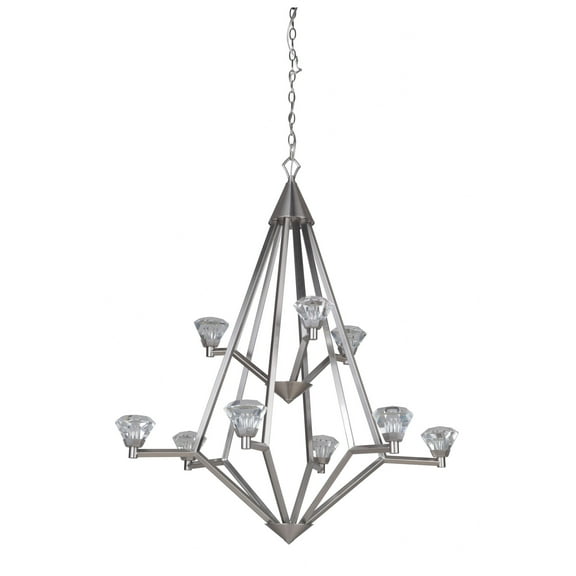 49729-BNK-LED Craftmade Lighting Radiante - 324W 9 LED 2-Tier Chandelier - 30.75 inches wide by 38.38 inches high     -Traditional Installation