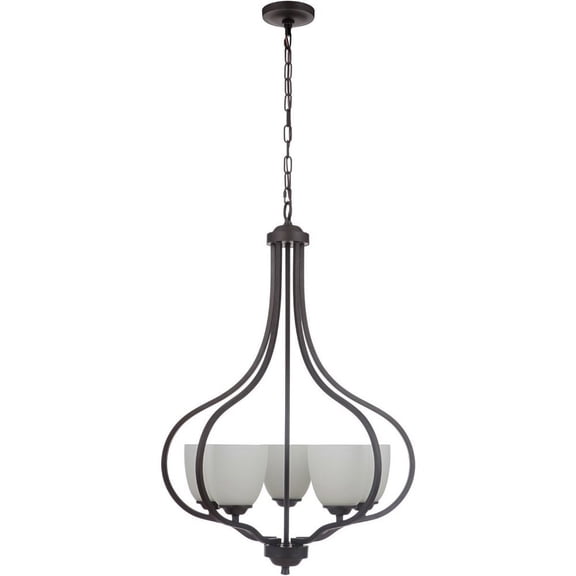 49935-ESP-WG-Craftmade Lighting-Serene - Five Light Foyer in Transitional Style - 25 inches wide by 34.5 inches high-Espresso Finish -Traditional