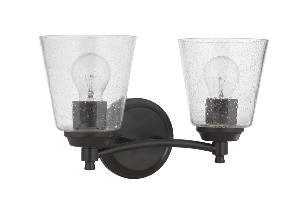 Tyler 14" Black Polished Nickel Wall Light with Clear Glass Shade