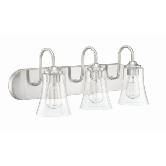 50403-BNK Craftmade Lighting Gwyneth 3 Light Traditional/Modern & Contemporary Bath Vanity in Traditional Style - 24 inches wide by 9.5 inches