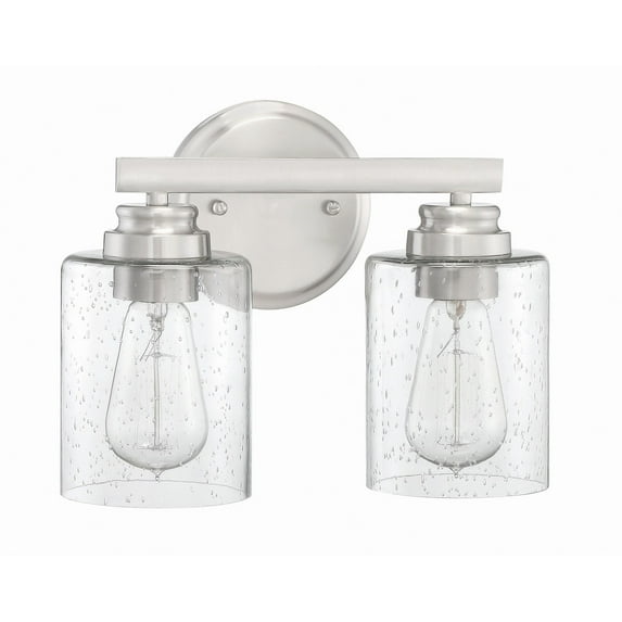 50502-BNK Craftmade Lighting Bolden 2 Light Transitional/Modern & Contemporary Bath Vanity in Transitional Style - 11 inches wide by 8.5 inches high