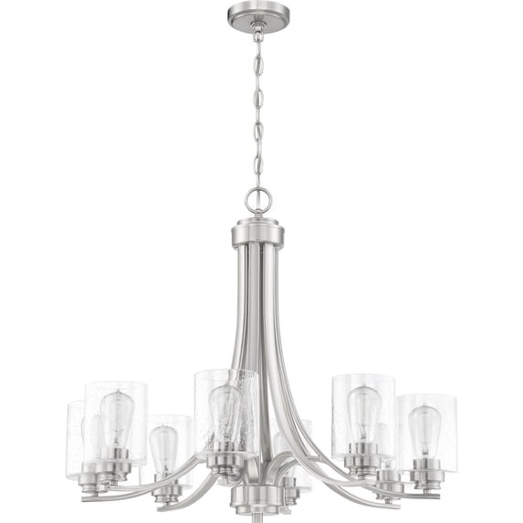 Craftmade 50528-BNK Bolden 8 Light 29" Wide Chandelier - Nickel