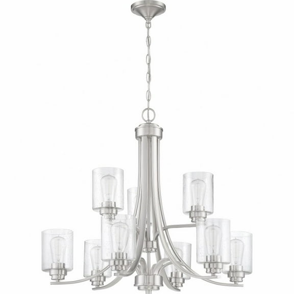 Craftmade 50529 Bolden 9 Light 29" Wide Chandelier - Nickel