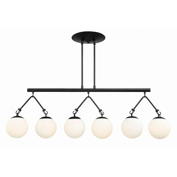 50776-FB Craftmade Lighting Orion - Six Light Island - 9.88 inches wide by 15 inches high-Flat Black Finish